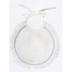 BAVETTA SANGALLO CON CUORICINI 18x18 CM. CONFEZ. 3 PEZZI