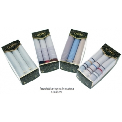 FAZZOLETTI UOMO - ANTONIUS - CM.41x 41 - CONFEZIONE 12 PEZZI ASSORTITI