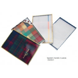 FAZZOLETTI UOMO - CHANELLE - CM.33x 33 - CONFEZIONE 12 PEZZI ASSORTITI