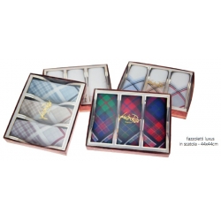 FAZZOLETTI UOMO - LUXUS - CM.44x 44 - CONFEZIONE 12 PEZZI ASSORTITI