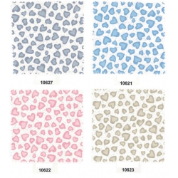 COTONE STAMPATO GLITTERATO - SERIE CUORE - CM.160