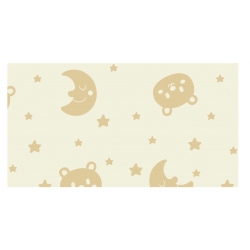 PANNO LENCI STAMPATO ORSETTO/LUNA CM.90 - 100% POLIESTERE