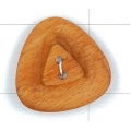 BOTTONI IN LEGNO 2 BUCHI - CM. 4,5 - CONFEZIONE x12 PEZZI