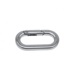 ANELLO MOSCHETTONE NICHELATO - 37x 19x 4MM - CONFEZIONE 8 PEZZI