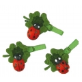 COCCINELLA QUADRIFOGLIO SU MOLLETTA - CM.3 - CONF. 120 PEZZI