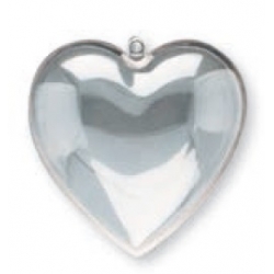 CUORE PLEXIGLASS APRIBILE IN 2 META' - CM.10 - CONFEZIONE 20 PEZZI