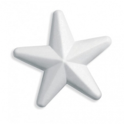 STELLA POLISTIROLO - 15 CM. - CONFEZIONE 5 PEZZI