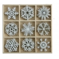 DECORAZIONI FIOCCHI DI NEVE - ALTEZZA CM.3,5 - CONF. 144 PZ. ASSOR.
