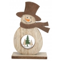 PUPAZZO DI NEVE IN LEGNO - CM.18,5x 12 - CONFEZIONE 4 PEZZI