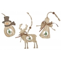 PUPAZZO, RENNA, ANGELO IN LEGNO - CM.10x 6 - CONF.36 PEZZI