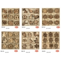 DECORAZIONI VARI MODELLI - IN LEGNO - ALTEZZA CM.3,5 - CONF. 144PZ. ASS.