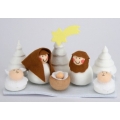 PRESEPE DI OVATTA - ALTEZZA 6,5 CM.