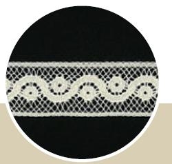 PIZZO VALENCIENNE TRAMEZZO FRANCESE 14MM - COTONE 100%