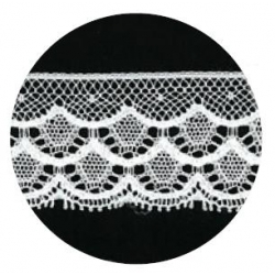 PIZZO VALENCIENNE FRANCESE 26MM - COTONE 100%