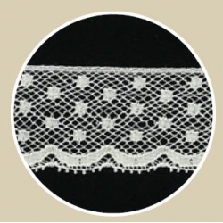 PIZZO VALENCIENNE FRANCESE 28MM - COTONE 100%