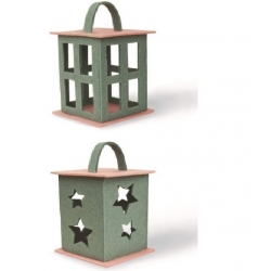 FUSTELLA PER FELTRO-CARTONCINO-MOOSGUMMI-TESSUTO - LANTERNA CON STELLE E FINESTRE 663001