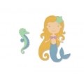 FUSTELLA  THINLITS -   SIRENA CON CAVALLUCCIO