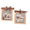 KIT PER FELTRO - TECNICHE DI INFELTRIMENTO - PAESAGGI INVERNALI - 13x13 CM