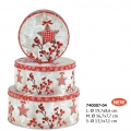 SET DA 3 SCATOLE IN LATTA ROTONDE - IN 3 MISURE