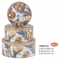 SET DA 3 SCATOLE IN LATTA ROTONDE - IN 3 MISURE