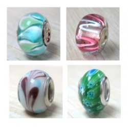 PANDORINE IN VETRO A FANTASIA - DIAMETRO 13MM