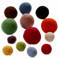 PALLINE DI FELTRO MM/15 - CONFEZIONE 50PZ