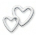 GHIRLANDA CUORE POLISTIROLO - 15 CM. - CONF.5 PEZZI