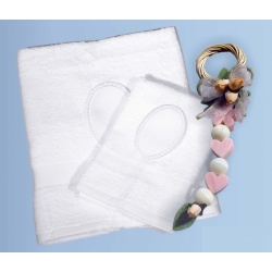 COPPIA ASCIUGAMANI DA BAGNO- 100% COTONE