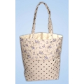 BORSA  CON FIORI E POIS CM. 30x14x42