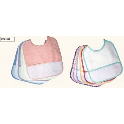 BAVAGLIA IN SPUGNA COLORATA O BIANCA CON TELA AIDA 6 PEZZI