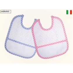 BAVAGLIA IN SPUGNA BIANCA CON TELA AIDA 3 PEZZI