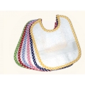 BAVAGLIA IN SPUGNA BIANCA CON TELA AIDA cm 21X24 CONF. 6 PEZZI