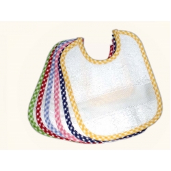 BAVAGLIA IN SPUGNA BIANCA CON TELA AIDA cm 21X24 CONF. 6 PEZZI