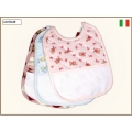 BAVETTA IN TESSUTO TRAPUNTATO FANTASIA CON TELA AIDA CM 16X20 CONF.6 PEZZI