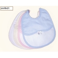 BAVETTA  IN PIQUET E TASCA IN TELA AIDA CM.18x21 CONF.3 PEZZI