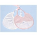 BAVETTA IN PIQUET MILLERIGHE CON PIZZO  CM.17x16 CONFEZ. 6 PEZZI