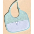 BAVETTA  IN SPUGNA COLORATA CON PIZZO SANGALLO  CM.17x16 CONF. 6 PEZZI