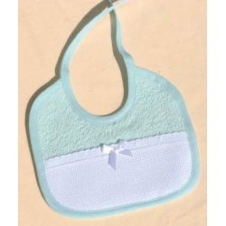 BAVETTA  IN SPUGNA COLORATA CON PIZZO SANGALLO  CM.17x16 CONF. 6 PEZZI