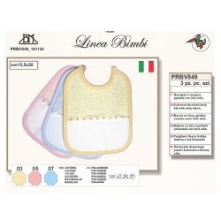 BAVETTA  IN SPUGNA CON TELA AIDA CM. 15x20 - CONFEZIONE x3PEZZI