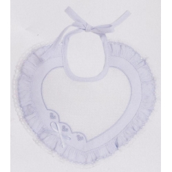 BAVETTA CUORE CON FIOCCHETTO CONFEZ. 3 PEZZI