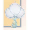 COCCARDA  NASCITA PALLONCINI CM 29 X 25