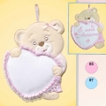 COCCARDA NASCITA ORSETTO CUORE