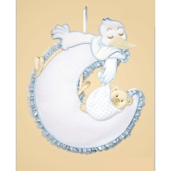 COCCARDA NASCITA LUNA-CICOGNA