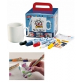SET PITTURA SU PORCELLANA CON TAZZA E 4 PENNARELLI