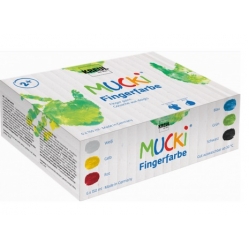 COLORI A DITA "MUCKI" - SET 6 COLORI x 150ML