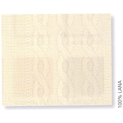 TELA RICAMO LANA CON INSERTI AIDA A TRECCE ALT.180 CM. - 100% LANA