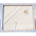 LENZUOLINO LETTINO AVORIO CON PIZZO MACRAME' - SET 3PZ.