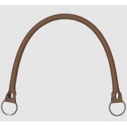 COPPIA MANICI PER BORSE LISCIO IN ECOPELLE  E ANELLI IN METALLO CM.55