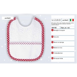 BAVETTA NATALE  IN SPUGNA CM.18x 21 CONFEZ. 3 PEZZI