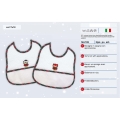 BAVETTA NATALE  IN SPUGNA CON APPLICAZIONE - CONF. 2 PEZZI